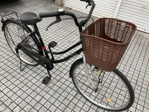 26インチ自転車】美品❗️LEDオートライト付❗️前後タイヤ、前カゴ 