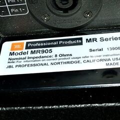 山口)JBL ステージモニター MR905 小傷有 5-2 ◇BIZ1057FCY MB07A