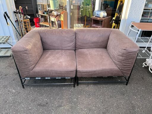 苫小牧発 journal standard furniture ラバルセクショナルソファブロックコーナー ２個セット ブラウン ソファ