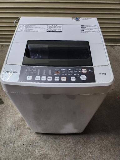 【売却済】Hisense 全自動洗濯機5.5kg HW-T55C 2019年製