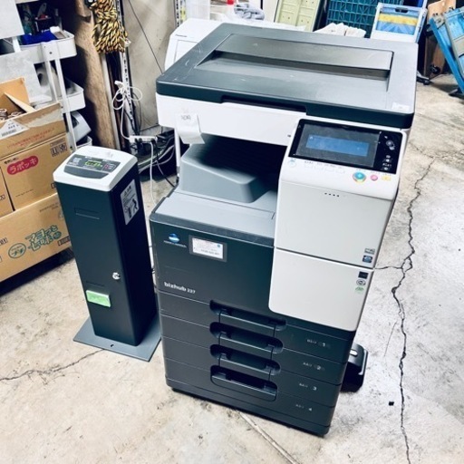 2021年製 ベンダー付き KONICA MINOLTA/コニカミノルタ/複合機/A3/4段給紙/コピー/ファックス/bizhub C227/カウンター17417枚現状品