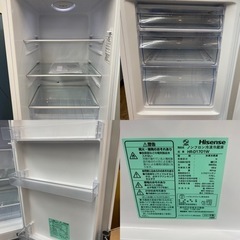 I401 🌈 ジモティー限定価格！2021年製♪ Hisense 冷蔵庫 (175L) ⭐ 動作確認済 ⭐ クリーニング済