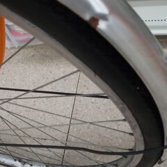 ☆ジモティ割あり☆ H5J1912 軽快車 27インチ オレンジ クリーニング