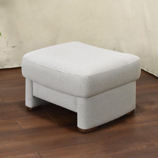≪zyt1299ジ≫ 美品 カリモク家具 オットマン/スツール UT7306 K772 ファブリック/布張り/平織？/シンプル/椅子 60106-12+