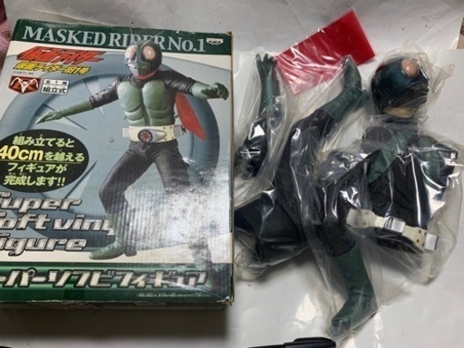 昭和レトロ　 バンプレスト スーパーソフビフィギュア/仮面ライダー