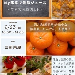 発酵ジュース作り教室×発酵ローフードの食事会