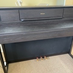 2018年製中古美品、木製鍵盤 Roland LX705-DR カラー…ダークローズウッド 