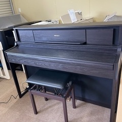 2018年製中古美品、木製鍵盤 Roland LX705-DR カラー…ダークローズウッド 