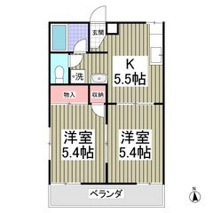 ✨🏥レスキュー賃貸🏥✨『2K』熊谷市月見町✨🉐フリーレント1ヵ月...