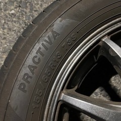 軽自動車　社外　アルミホイール4本　バリ溝　ノーマルタイヤ