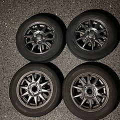 軽自動車　社外　アルミホイール4本　バリ溝　ノーマルタイヤ