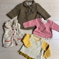 女の子　80 ダメージあり　冬服　古着　4枚