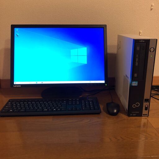 デスクトップパソコン モニターセット/Core i5 2400/メモリ8GB/新品SATA SSD128GB/Windows10/Wi-Fi/管理58