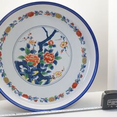 和柄　大皿　直径30㎝　印有り　長期保管　飾り皿