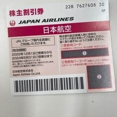 JAL 株主割引券 