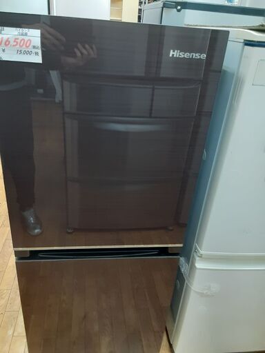 リサイクルショップどりーむ鹿大前店　No8428　冷蔵庫　２ドア　ハイセンス　２０２１年製　１３４L　黒