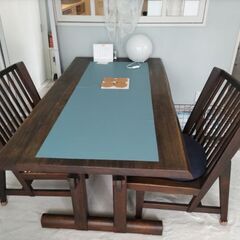 【ネット決済】飛騨の木工家具　テーブル椅子の５点セット