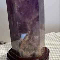アメジスト　六角柱　パワーストーン　レインボー
