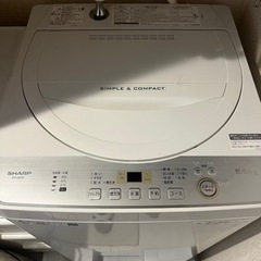 【美品】SHARP洗濯機　2019年モデル