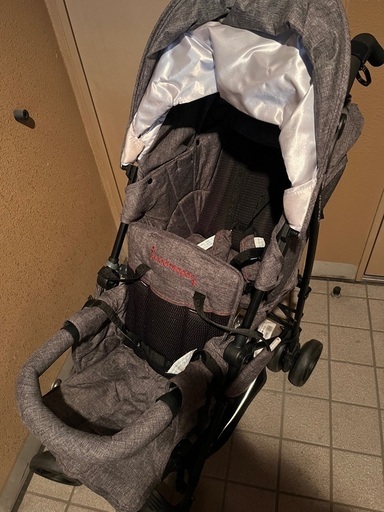 わんわん様 キンダーワゴン DUOシティHOP グレーデニム 縦型 2人乗り