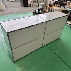 大阪⭐️エコマックス♻️「S241」状態良好！USM ハラー 2列2段 ピュアホワイト オープン【大阪市プレミアム付商品券🎫利用可能！】