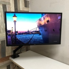 即日受渡❣️32型アームスタンド液晶モニタースピーカー内蔵11500円