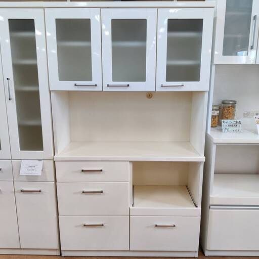 【愛品倶楽部柏店】マルミツ 3枚扉キッチンボード Nバンダ 105KB
