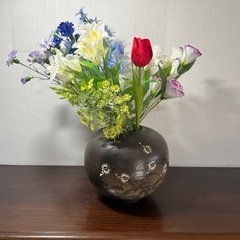 陶器の花瓶(高さ21cm)