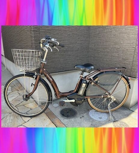 新品バッテリー！8.9AhYAMAHA　pasパスラフィーニ　子供乗せ　26インチ　電動自転車　中古　電動アシスト自転車　2095