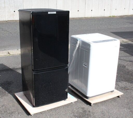 2ドア冷蔵庫＋5.0kg洗濯機☆国産2点セット(保証３ヵ月）☆人気の黒冷蔵庫☆三菱☆MR-P15C-B☆146L☆パナソニック☆NA-F50B12☆2018年製☆動作確認済み☆新生活やお引っ越しに☆Panasonic☆G1120【こちらは店舗です。浜村鹿野温泉ICから3分 買取本舗 宮本リサイクル 営業時間9～19時 定休日水曜のみ←連絡できませんm(_ _)m