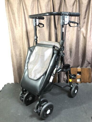 マキテック U字型ハンドル シルバーカー 折り畳み式 座れる 荷物が積める 手押し車