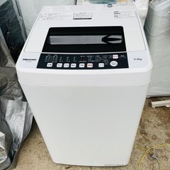 【‼️✨美品✨‼️】洗濯機ハイセンス5.5Kg　２０１８年製　H...