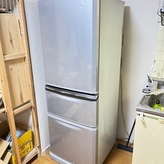 【2〜3人用】三菱ノンフロン冷凍冷蔵庫 MR-C34S-S1形