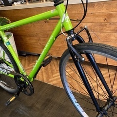 チェーン新品！】6段変速 700×28cクロスバイク モスグリーン