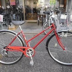 中古自転車2916 前後タイヤ新品！ 27インチ 6段ギヤ LED 