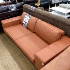 KB-26【新入荷　アウトレット】本革2シーターソファ　ライトブラウン系 KB-26【新入荷 アウトレット】本革2シーターソファ ライトブラウン系