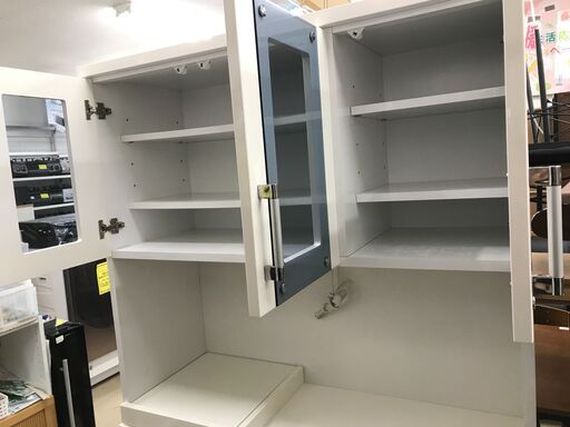 泉洋化工 キッチンボード 幅98cm 収納キッチン 食器棚 レンジ台