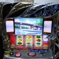 パチスロ実機 押忍！番長 対決パネル コイン不要機付き スロット機 