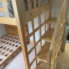 セミダブル 木製ロフトベッド(フレーム)