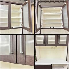 W 15514 3枚ガラス扉キッチンボード 食器棚 ◇大阪市内・東大阪市他  