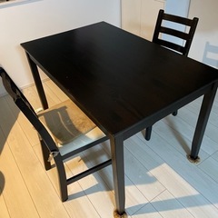 IKEA購入　ダイニングテーブル　椅子二脚つき　