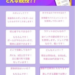 【初心者大歓迎！】2月10日(土)17時～20時スポンジテニスで...