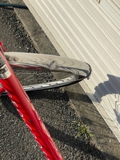 シティサイクル 赤 引き取り限定】中古自転車 シティサイクル 27インチ