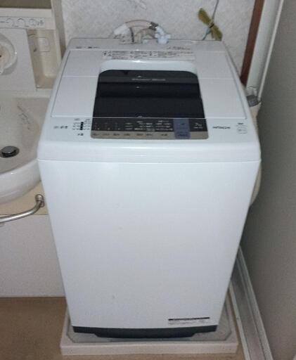 日立 HITACHI 全自動洗濯機 7kg 2019年製 中古美品