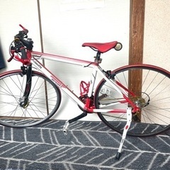 クロスバイク27インチ21段変速、整備、点検済み新品部品多数、屋内保管