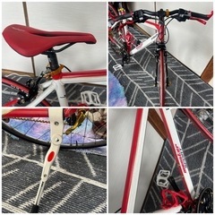 クロスバイク27インチ21段変速、整備、点検済み新品部品多数、屋内保管