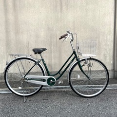 【お譲り先決定】27インチ変速なしグリーン整備済み自転車