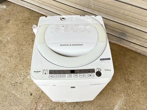 成約済み 全自動洗濯機 7.0㎏ SHARP シャープ ES-G7E5‐KW 2018年製  