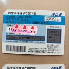 ANA株主優待券　2024 ５月31日