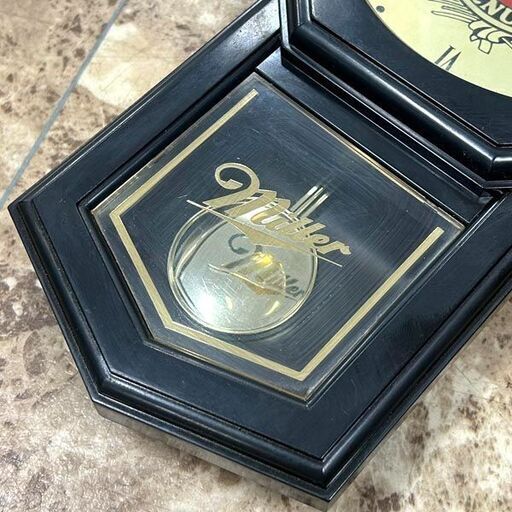 MILLER GENUINE DRAFT/ミラージュニュインドラフト アメリカンヴィンテージ ビール 掛け時計 動作確認済み MILLER GENUINE DRAFT/ミラージュニュインドラフト アメリカン